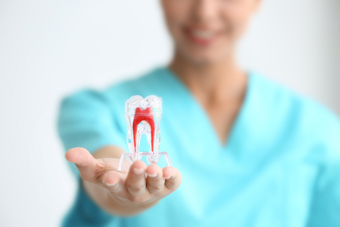 Illustration of a dental filling repairing a tooth